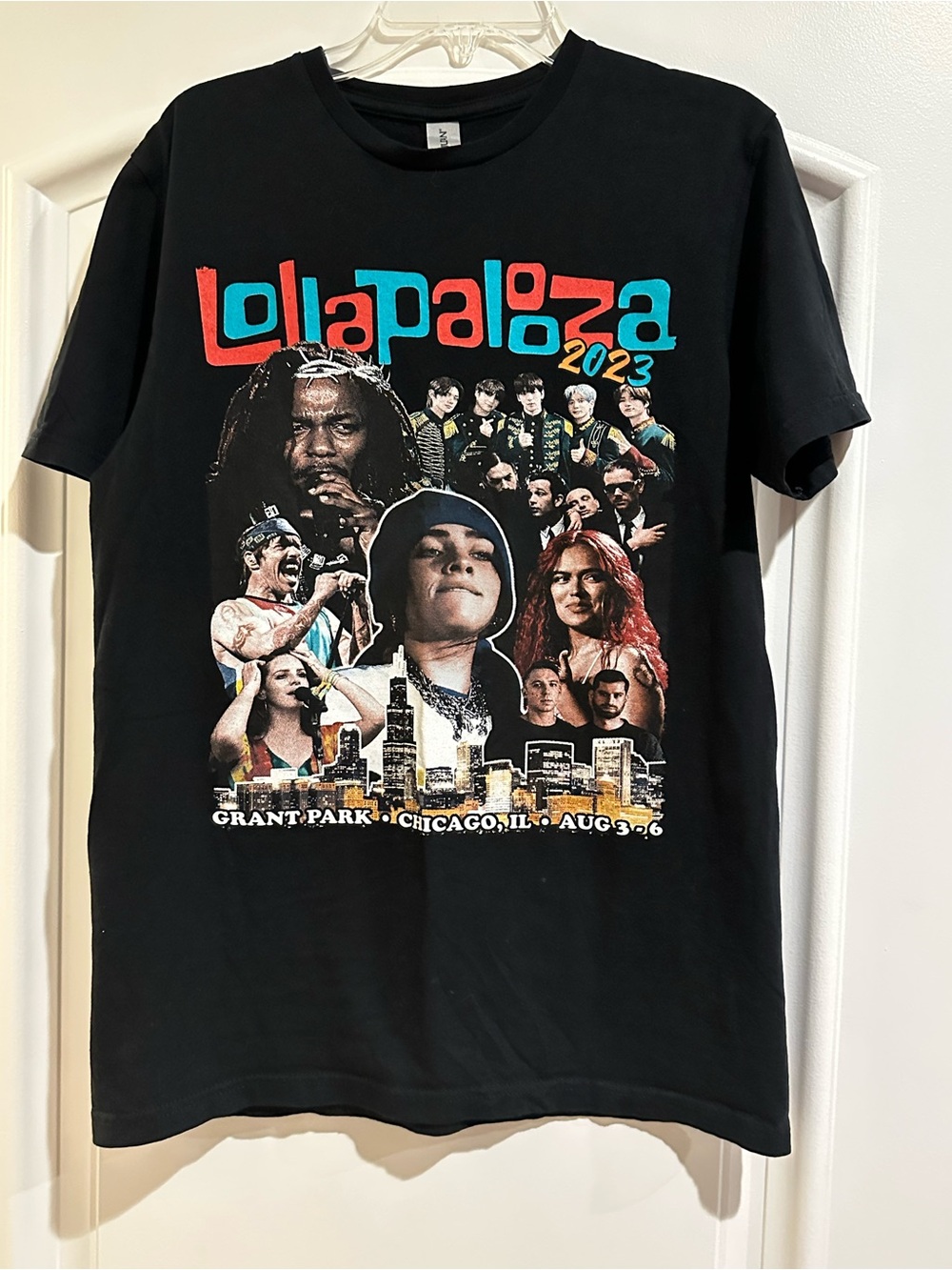 Lollapalooza 2023 Black Graphic Tee
